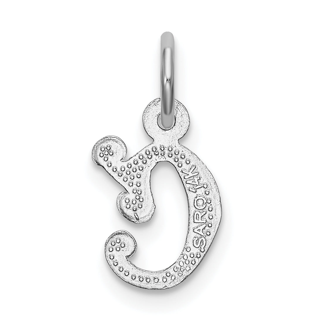 14K Weißgold 14kw Diamantiert Buchstabe C Initiale Charm