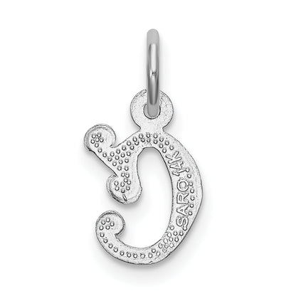 14K Weißgold 14kw Diamantiert Buchstabe C Initiale Charm