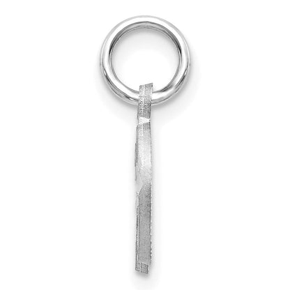 14K Weißgold 14kw Diamantiert Buchstabe D Initiale Charm