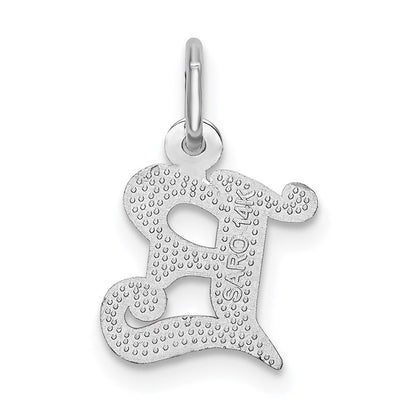14K Weißgold 14kw Diamantiert Buchstabe E Initiale Charm