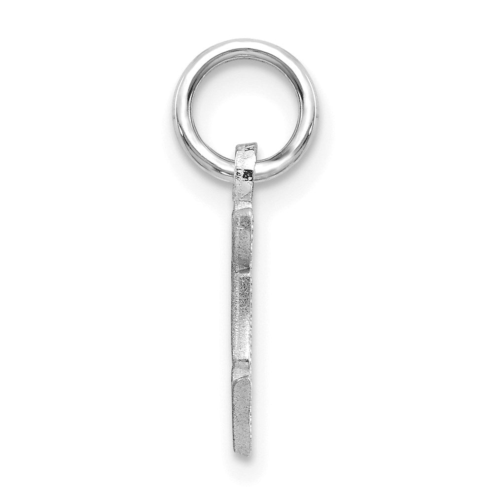 14K Weißgold 14kw Diamantiert Buchstabe F Initiale Charm