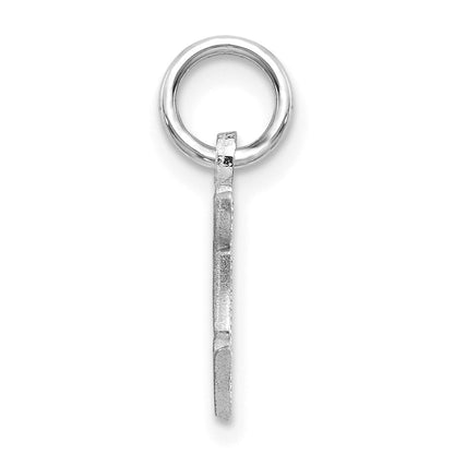 14K Weißgold 14kw Diamantiert Buchstabe F Initiale Charm