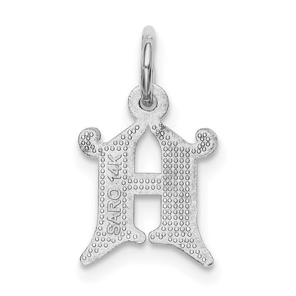 14K Weißgold 14kw Diamantiert Buchstabe H Initiale Charm