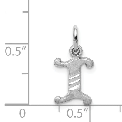 14K Weißgold 14kw Diamantiert Buchstabe I Initiale Charm