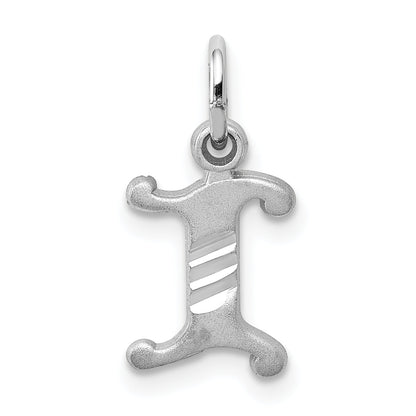 14K Weißgold 14kw Diamantiert Buchstabe I Initiale Charm