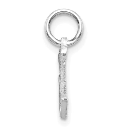 14K Weißgold 14kw Diamantiert Buchstabe J Initiale Charm