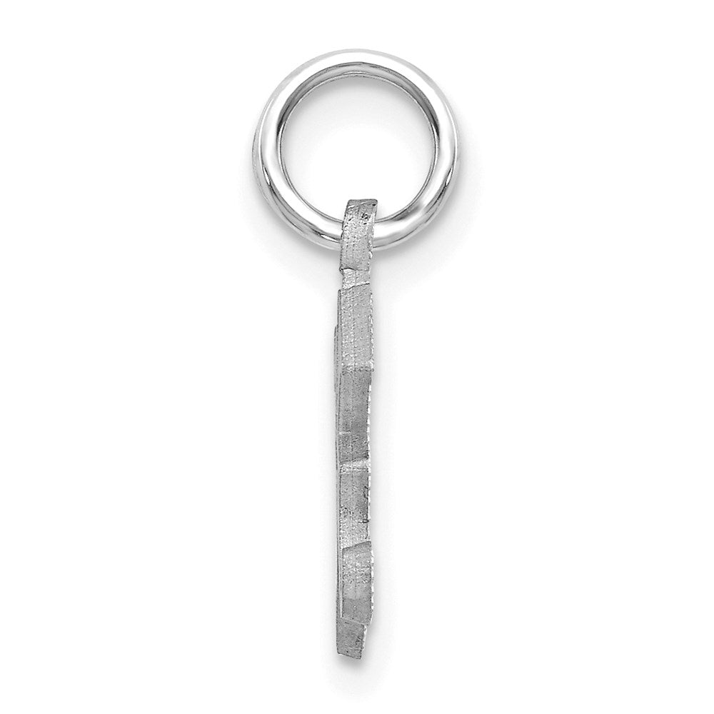 14K Weißgold 14kw Diamantiert Buchstabe K Initiale Charm