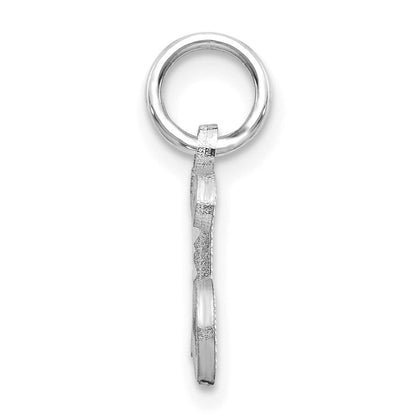 14K Weißgold 14kw Diamantiert Buchstabe L Initiale Charm