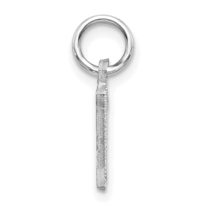 14K Weißgold 14kw Diamantiert Buchstabe M Initiale Charm