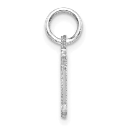 14K Weißgold 14kw Diamantiert Buchstabe N Initiale Charm