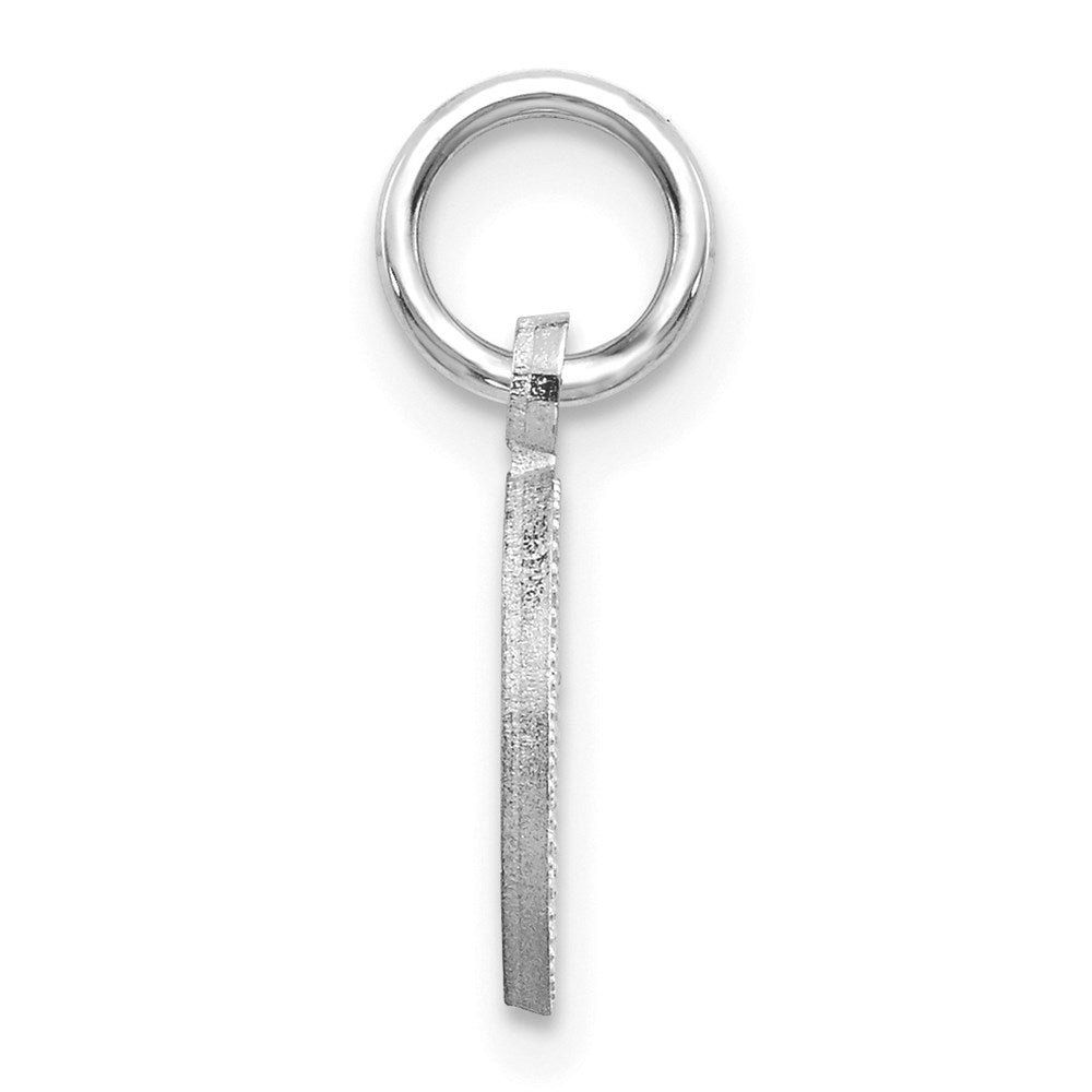 14K Weißgold 14kw Diamantiert Buchstabe O Initiale Charm