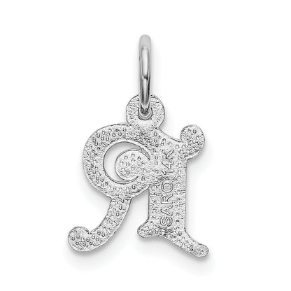14K Weißgold 14kw Diamantiert Buchstabe R Initiale Charm