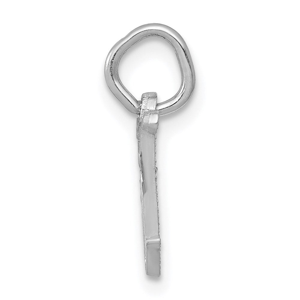 14K Weißgold 14kw Diamantiert Buchstabe W Initiale Charm