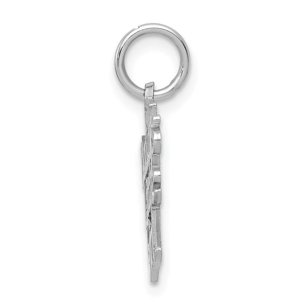 14K Weißgold Daddy Little Mädchen Charm