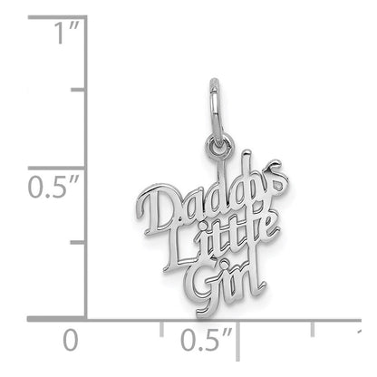 14K Weißgold Daddy Little Mädchen Charm