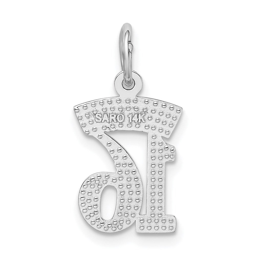 14K Weißgold Süß 16 Charm