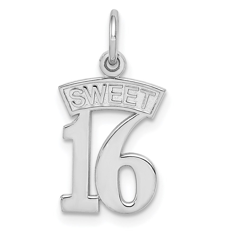 14K Weißgold Süß 16 Charm