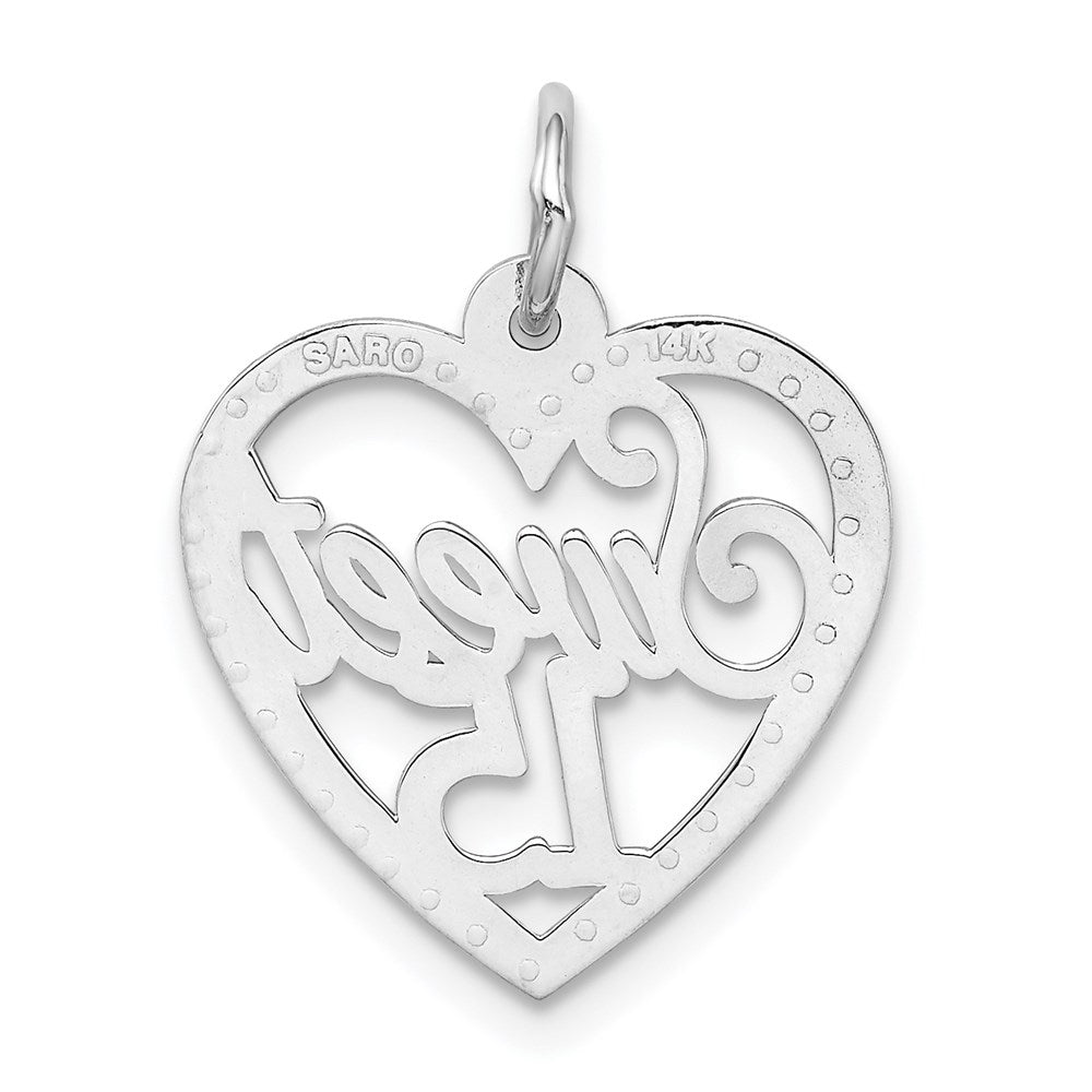 14K Weißgold Süß 15 Charm