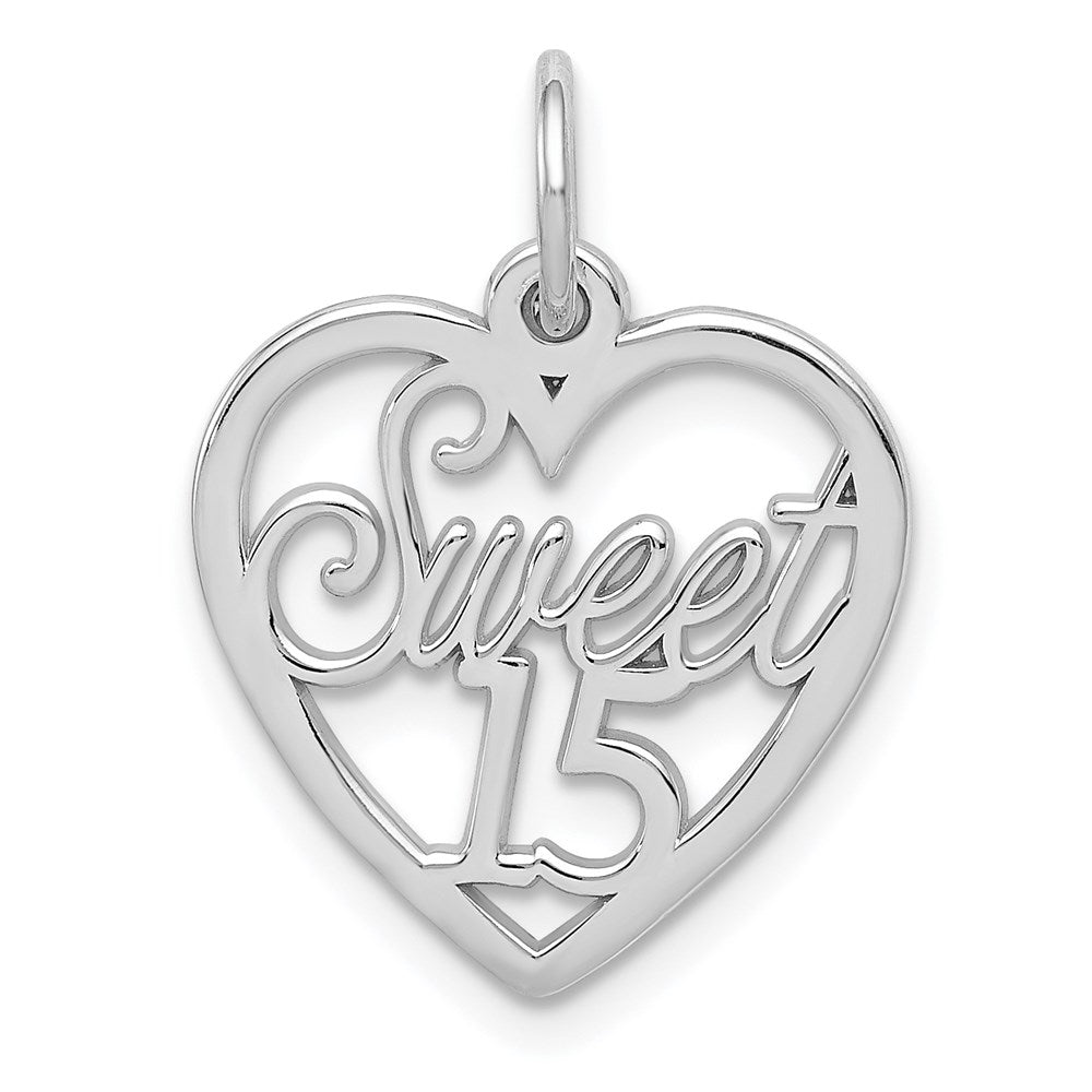 14K Weißgold Süß 15 Charm