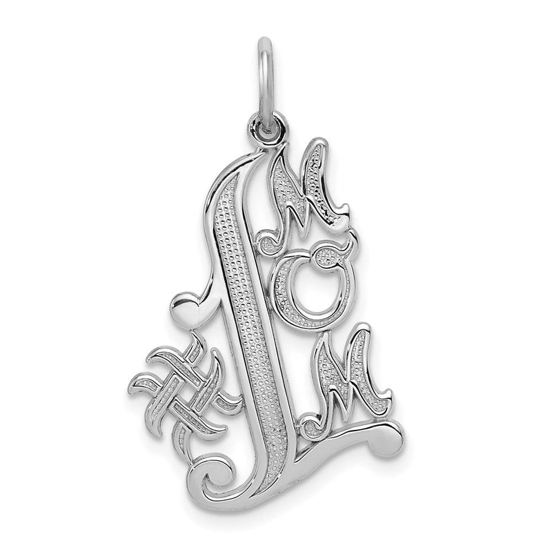 14K Weißgold "#1 Mom" Charm