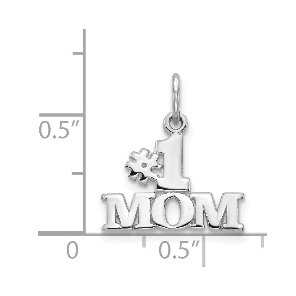 14K Weißgold #1 Mama Charm