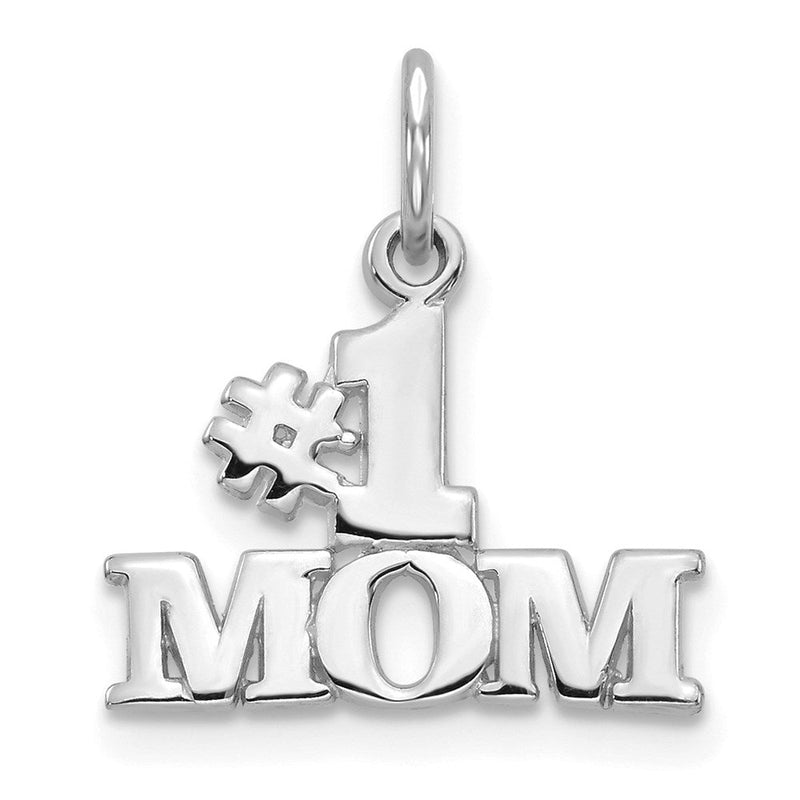 14K Weißgold #1 Mama Charm