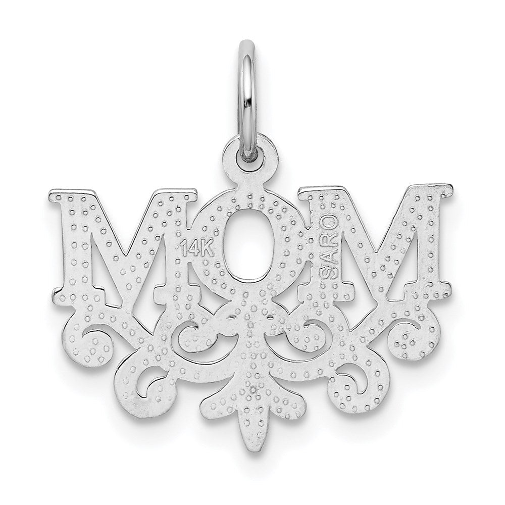 14K Weißgold Mama Charm