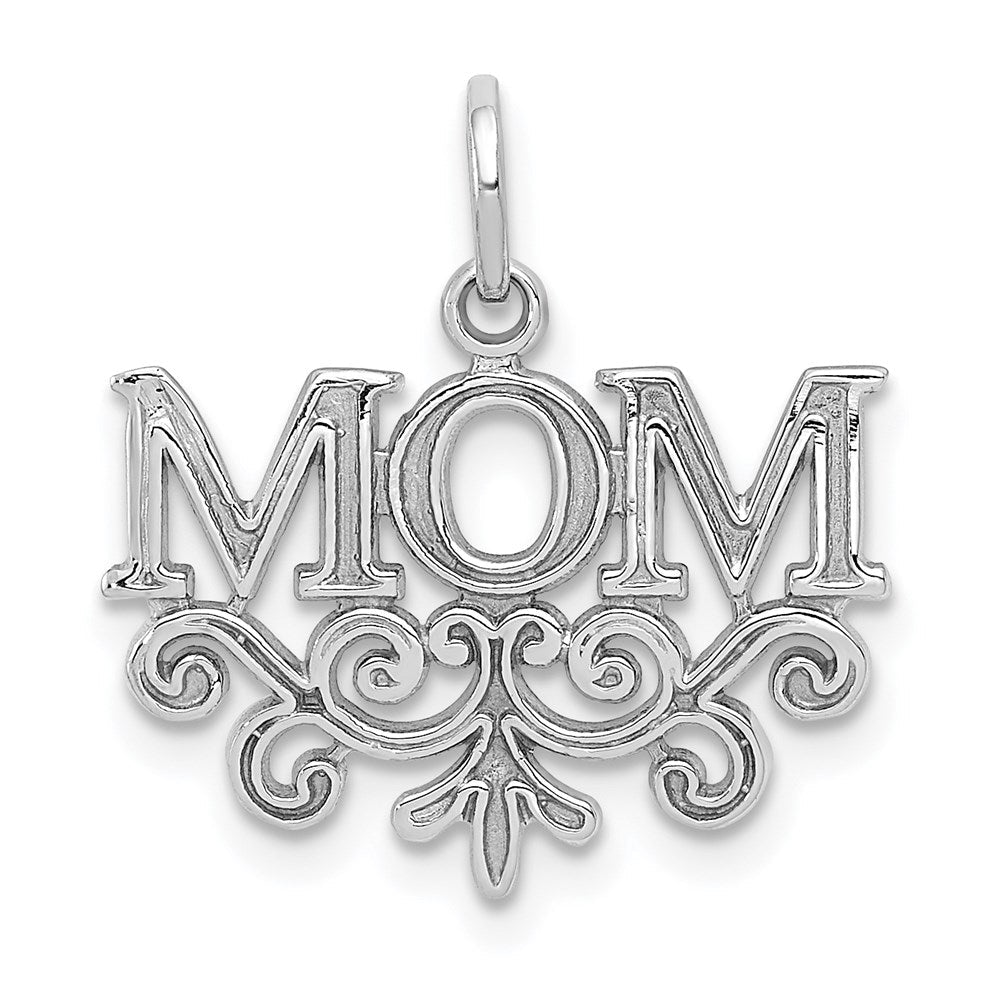 14K Weißgold Mama Charm
