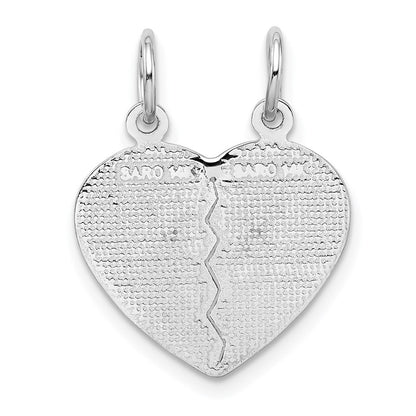14 Karat Weißgold „BESTE FREUNDIN" teilbarer Charm