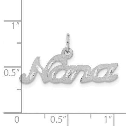 14K Weißgold Satin NANA Charm