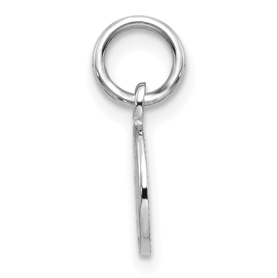 14K Weißgold Klein Poliert Engel Charm