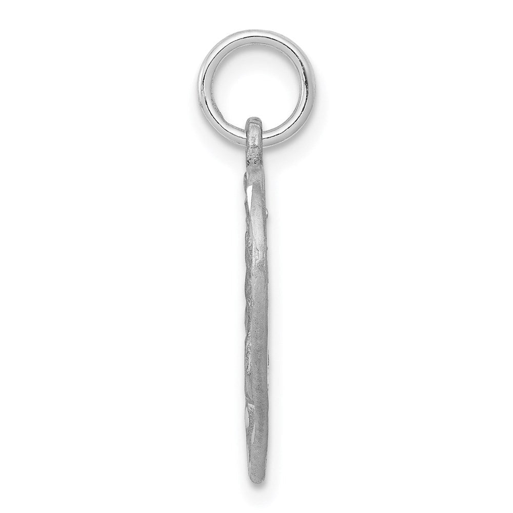 14K Weißgold Engel in Herz Charm