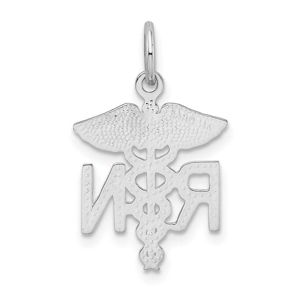 14K Weißgold Rn Registered Krankenschwester Charm