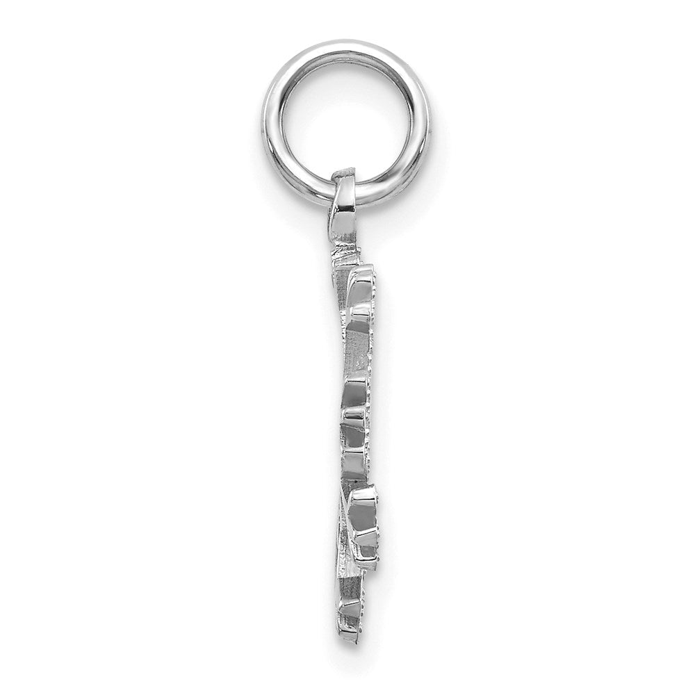 14K Weißgold Schneeflocke Charm