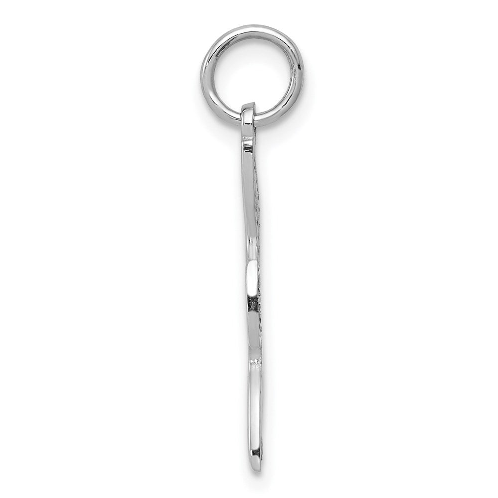 14K Weißgold Taube Charm