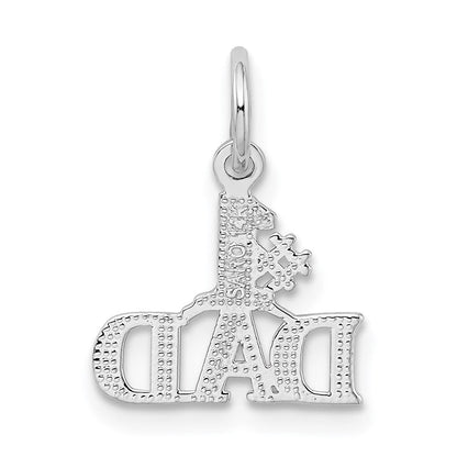 14K Weißgold #1 Dad Charm