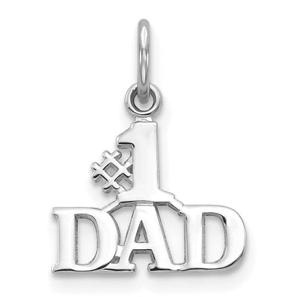 14K Weißgold #1 Dad Charm