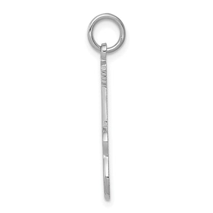 14K Weißgold Gitarre Charm