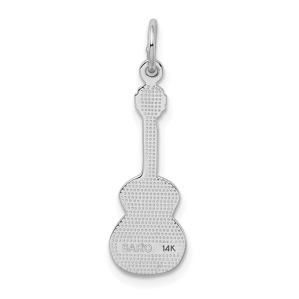 14K Weißgold Gitarre Charm