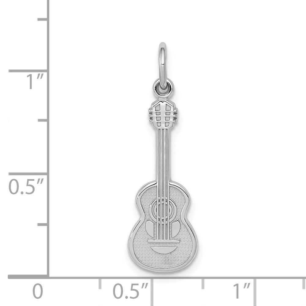 14K Weißgold Gitarre Charm