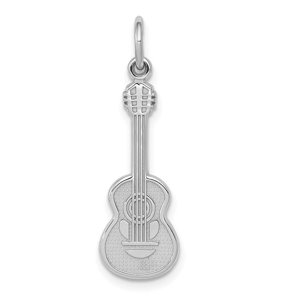14K Weißgold Gitarre Charm