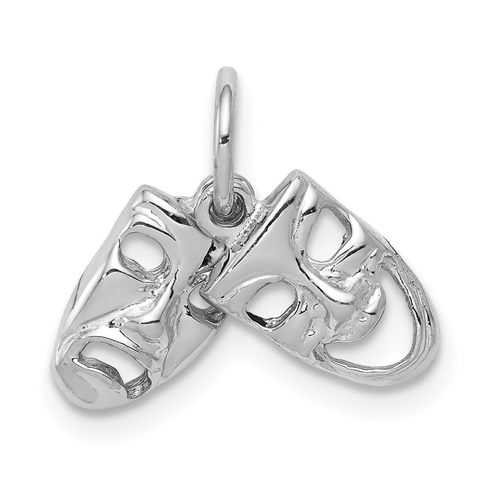 14K Weißgold Comedy/tragedy 2-piece Charm