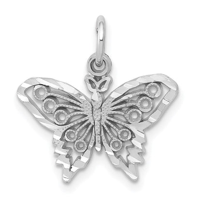 14K Weißgold Schmetterling Charm