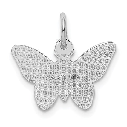14K Weißgold Schmetterling Charm