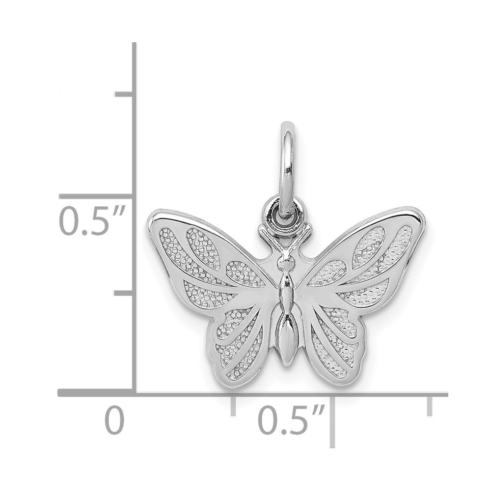 14K Weißgold Schmetterling Charm