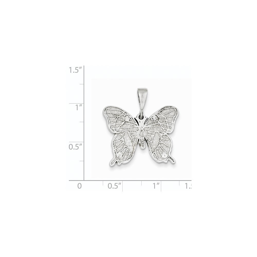 14K Weißgold Schmetterling-Charm