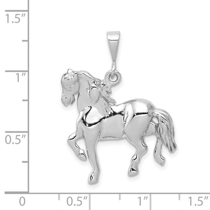 14K Weißgold Pferd Charm