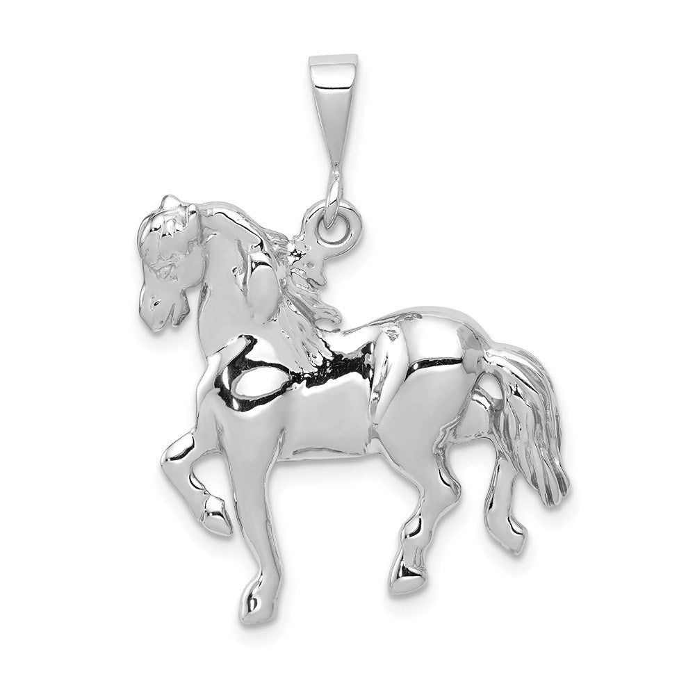 14K Weißgold Pferd Charm