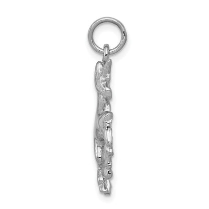 14K Weißgold Einhorn-Charm