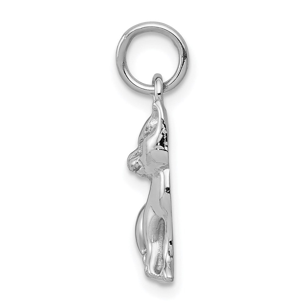 Katzencharm aus 14 Karat Weißgold